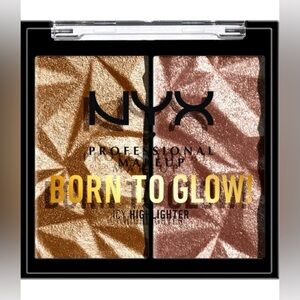 NYX Professional Makeup Born to Glow Highlighter Duo,Bout the Bronze & gem storm